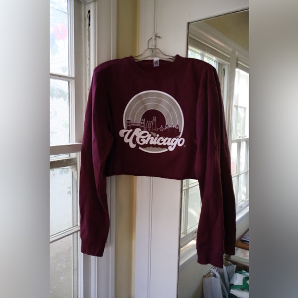 University of Chicago Uscape Women's Oversized Cropped Crew Sweatshirt - Picture 3 of 10